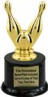 5 1/2" Bowling Ball / Pins Trophy Kit with Pedestal Base