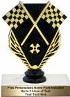 5 1/2" Black / Racing Flags Trophy Kit