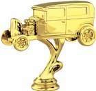 4 1/2" Hot Rod / Open Hood Car Gold Trophy Figure