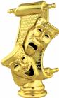 4 1/2" Drama Mask Gold Trophy Figure