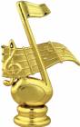 4 1/2" Music Note Gold Trophy Figure
