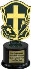 7" Black Cross Trophy Kit with Pedestal Base