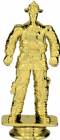 5" Fireman Gold Trophy Figure