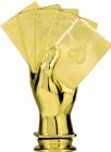 5" Poker Hand Gold Trophy Figure