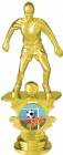 5 1/2" Female Soccer Motion Graphic Gold Trophy Figure