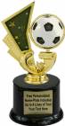 6 1/2" Soccer Spinning Trophy Kit with  Pedestal Base