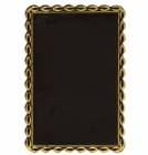 4" Rectangular Black / Gold Plaque Mount Insert Holder