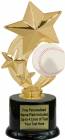 7 1/4" Baseball Star Spinning Trophy Kit with Pedestal Base