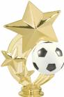 5 1/4" Soccer 3 Star Spinning Gold Trophy Figure