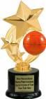 7 1/4" Basketball Star Spinning Trophy Kit with Pedestal Base