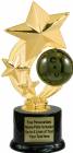 7 1/4" Bowling Star Spinning Trophy Kit with Pedestal Base