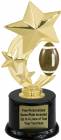 7 1/4" Football Star Spinning Trophy Kit with Pedestal Base