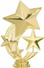 5 1/4" 3 Star Spinning Gold Trophy Figure