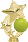 5 1/4" Tennis 3 Star Spinning Gold Trophy Figure