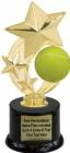 7 1/4" Tennis Star Spinning Trophy Kit with Pedestal Base