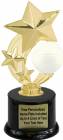 7 1/4" Volleyball Star Spinning Trophy Kit with Pedestal Base