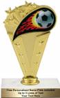6 3/4" Colored Flame Soccer Trophy Kit