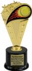 8" Colored Flame Tennis Trophy Kit with Pedestal Base