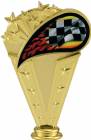 6" Colored Flame Racing Gold Trophy Figure