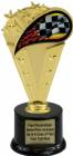 8" Colored Flame Racing Trophy Kit with Pedestal Base