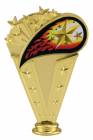 6" Colored Flame Star Gold Trophy Figure