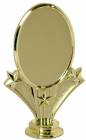 5" Gold Vertical 2" x 3" Oval Insert Holder Figure