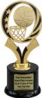 6 3/4" Basketball MidNite Star Trophy Kit with Pedestal Base