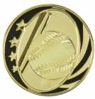 3" Gold / Black Baseball MidNite Star Plaque Mount