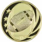 3" Gold / Black Football MidNite Star Plaque Mount