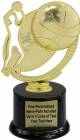 6 3/4" Basketball Silhouette Trophy Kit with Pedestal Base