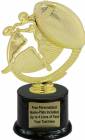 6 3/4" Football Silhouette Trophy Kit with Pedestal Base