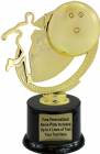 6 3/4" Bowling Silhouette Trophy Kit with Pedestal Base