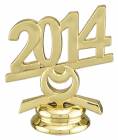 2 1/2" Gold Circle 2014 Year Date Trophy Trim Piece