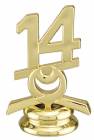 2 1/2" Gold Circle 14 Year Date Trophy Trim Piece