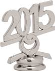 2 1/2" Silver Circle 2015 Year Date Trophy Trim Piece