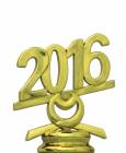 2 1/2" Gold Circle 2016 Year Date Trophy Trim Piece