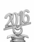 2 1/2" Silver Circle 2016 Year Date Trophy Trim Piece