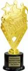 8" Dodgeball Action Trophy Kit with Pedestal Base