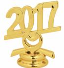 2 1/2" Gold Circle 2017 Year Date Trophy Trim Piece