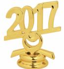 2 1/2" Gold Circle 2017 Year Date Trophy Trim Piece
