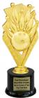 8" Bowling Action Trophy Kit with Pedestal Base