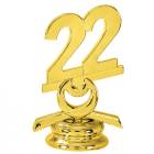 2 1/2" Gold Circle 22 Year Date Trophy Trim Piece