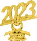 2 1/2" Gold Circle 2023 Year Date Trophy Trim Piece