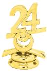 2 1/2" Gold Circle 24 Year Date Trophy Trim Piece
