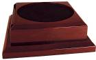 Rosewood Royal Piano Finish Pedestal Base - No Hole - 9" x 9"