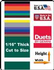 Gemini Duets Select Laser Series Plastic 24 Colors - Blank - Cut to Size