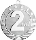 2 3/4" Silver 2nd Place Starbrite Series Medal