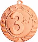 2 3/4" Bronze 3rd Place Starbrite Series Medal