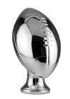 11" Silver Metalized Lifesize Football Resin