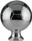 10 1/2" Silver Metallized Soccer Ball Resin